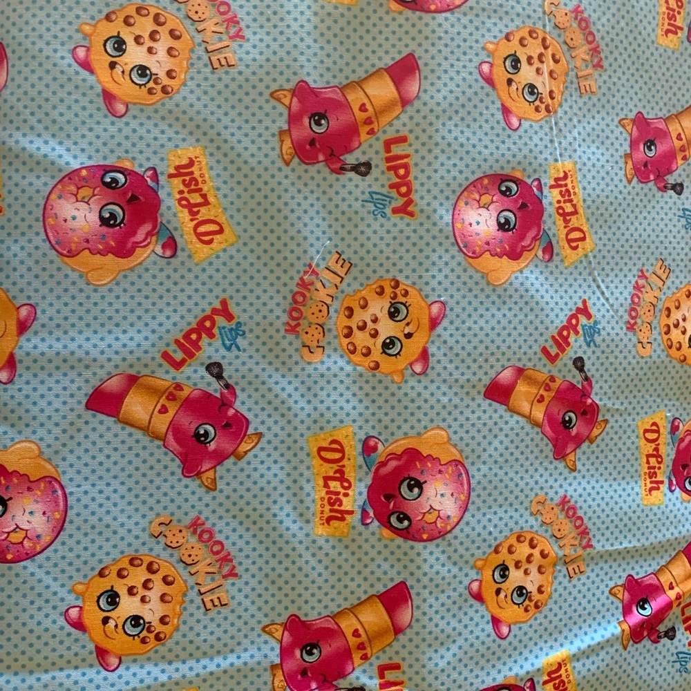 Shopkins Colorful Cartoon Character Fabric Brand New